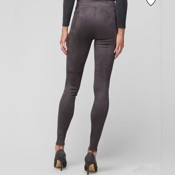 WHBM grey smoke runway leggings faux suede - Picture 3 of 13